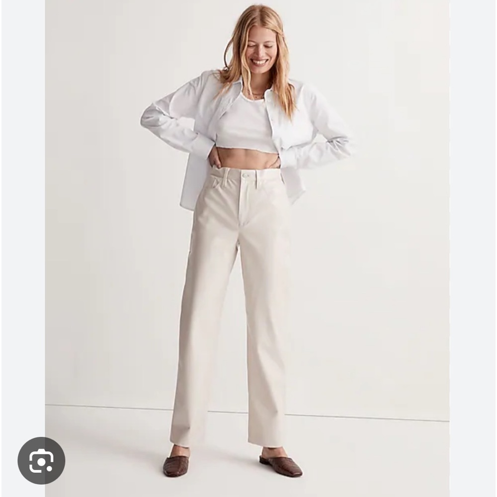 Madewell the perfect vintage straight faux leather pants